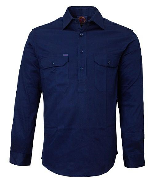 Ritemate Closed Front RM100CF Long Sleeve Shirt - AJP Industrial Supplies - I2957S17782C10371