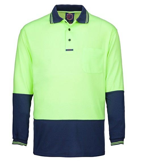 Ritemate Hi - Vis Long Sleeve Polo RM2346 - AJP Industrial Supplies - I2974S17964C10398