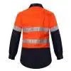 Ritemate Ladies 2 Tone Vented Light Weight Open Front Shirt - RM208V2R - AJP Industrial Supplies - RM208V2R/Yellow/Navy/18