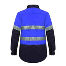 Ritemate Ladies 2 Tone Vented Light Weight Open Front Shirt - RM208V2R - AJP Industrial Supplies - RM208V2R/Yellow/Navy/18