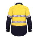 Ritemate Ladies 2 Tone Vented Light Weight Open Front Shirt - RM208V2R - AJP Industrial Supplies - RM208V2R/Yellow/Navy/18