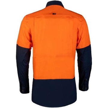 Ritemate RMX 2 Tone Flexible Fit Utility Shirt - RMX003 - AJP Industrial Supplies - RMX003/Orange/Navy/XS