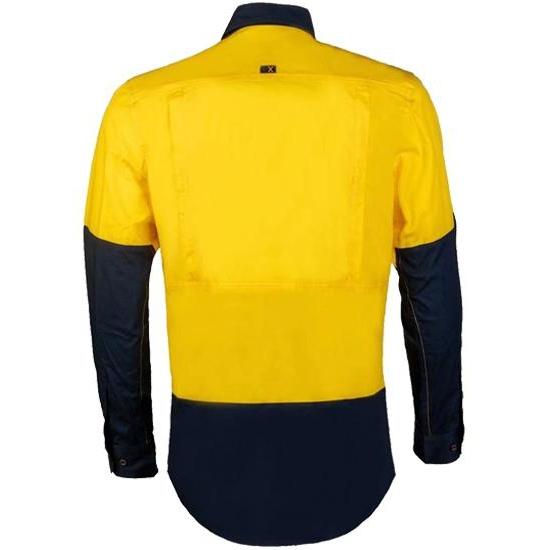 Ritemate RMX 2 Tone Flexible Fit Utility Shirt - RMX003 - AJP Industrial Supplies - RMX003/Orange/Navy/XS