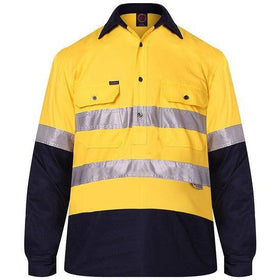 Ritemate Vented Closed Front Lightweight, Long Sleeve 3M Tape - RM107VCFR - AJP Industrial Supplies - RM107VCFR/Yellow/Navy/XS