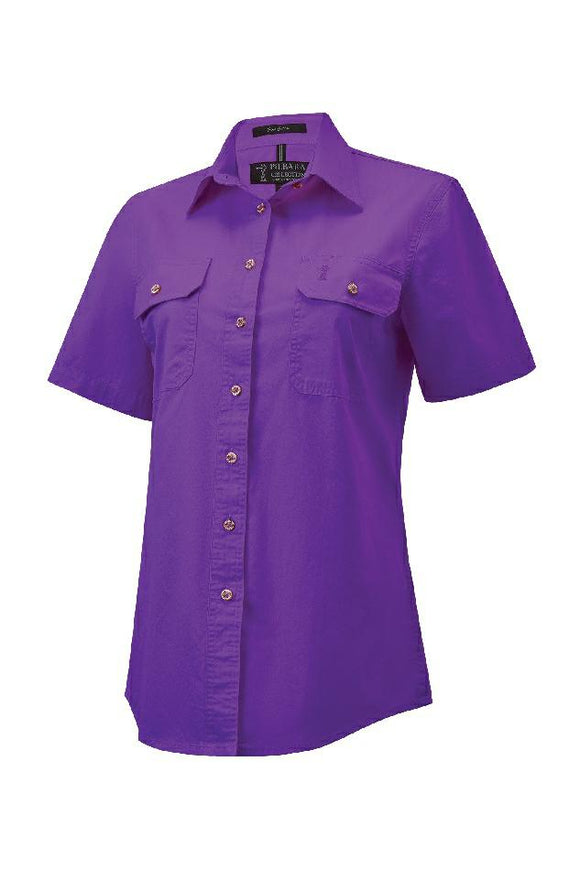 RM600BTS Women's Pilbara Open Front S/S Shirt - AJP Industrial Supplies - I28571S91942C43580