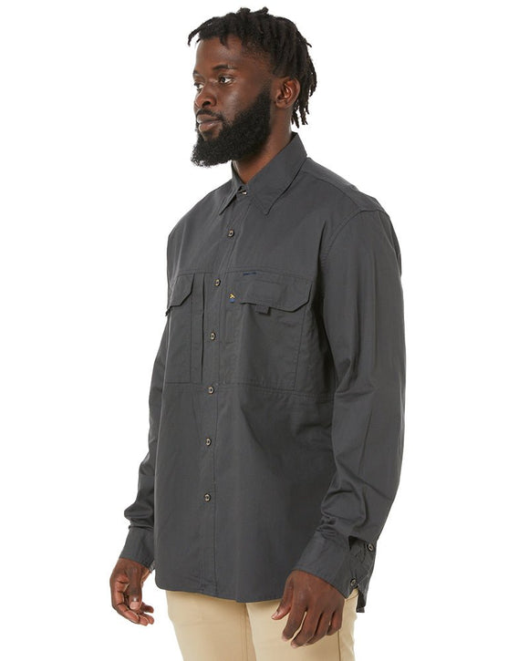 RMX Flexible Fit Utility LS Shirt - Charcoal - AJP Industrial Supplies - ritemate - rmx002 - char - s