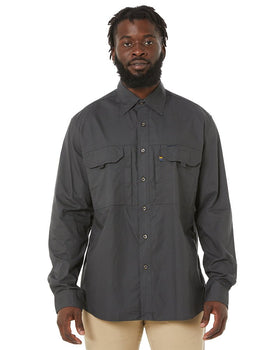 RMX Flexible Fit Utility LS Shirt - Charcoal - AJP Industrial Supplies - ritemate - rmx002 - char - s