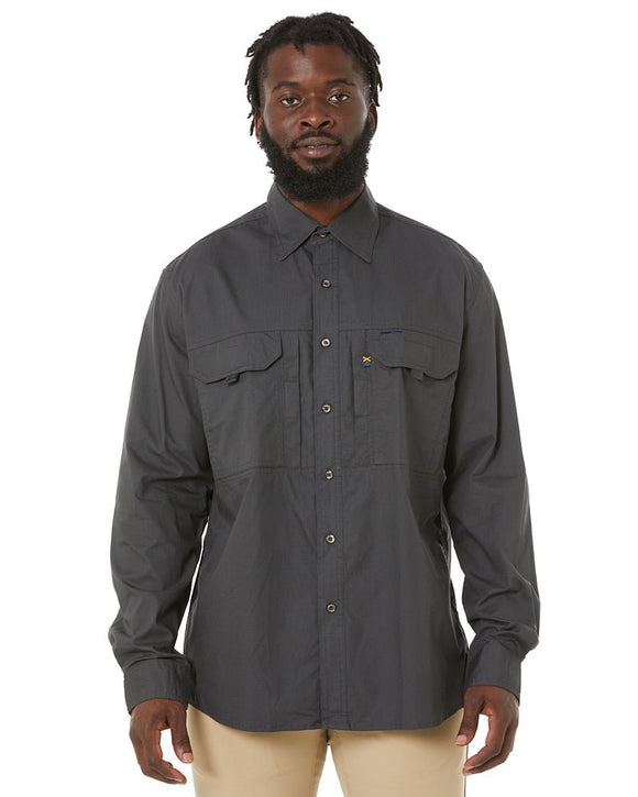 RMX Flexible Fit Utility LS Shirt - Charcoal - AJP Industrial Supplies - ritemate - rmx002 - char - s
