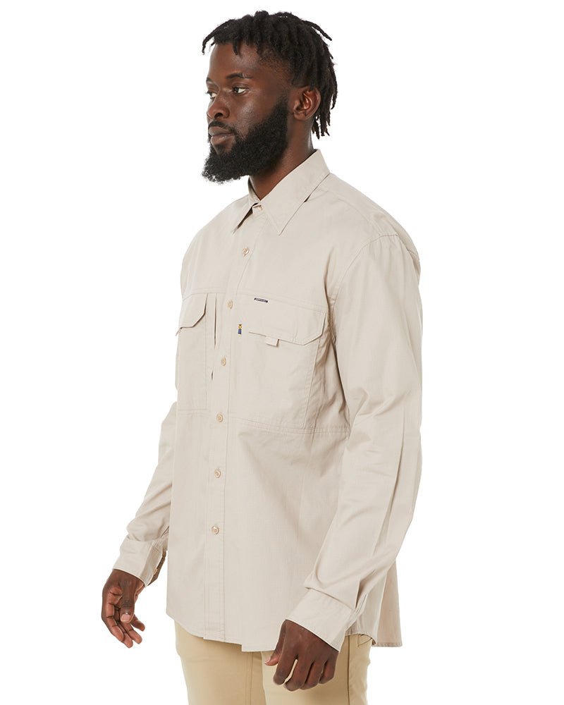 RMX Flexible Fit Utility LS Shirt - Clay - AJP Industrial Supplies - ritemate - rmx002 - clay - s