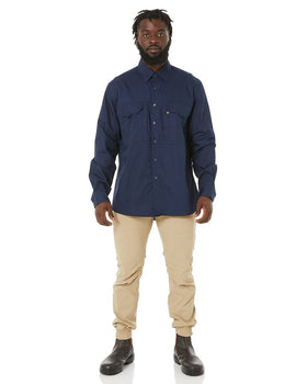 RMX Flexible Fit Utility LS Shirt - French Navy - AJP Industrial Supplies - ritemate - rmx002 - fn - s