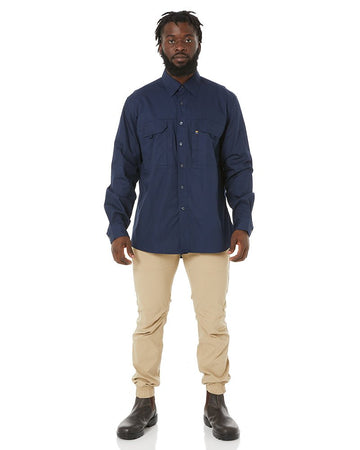 RMX Flexible Fit Utility LS Shirt - French Navy - AJP Industrial Supplies - ritemate - rmx002 - fn - s