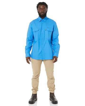 RMX Flexible Fit Utility LS Shirt - Light Blue - AJP Industrial Supplies - ritemate - rmx002 - lightblue - s