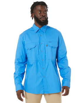 RMX Flexible Fit Utility LS Shirt - Light Blue - AJP Industrial Supplies - ritemate - rmx002 - lightblue - s