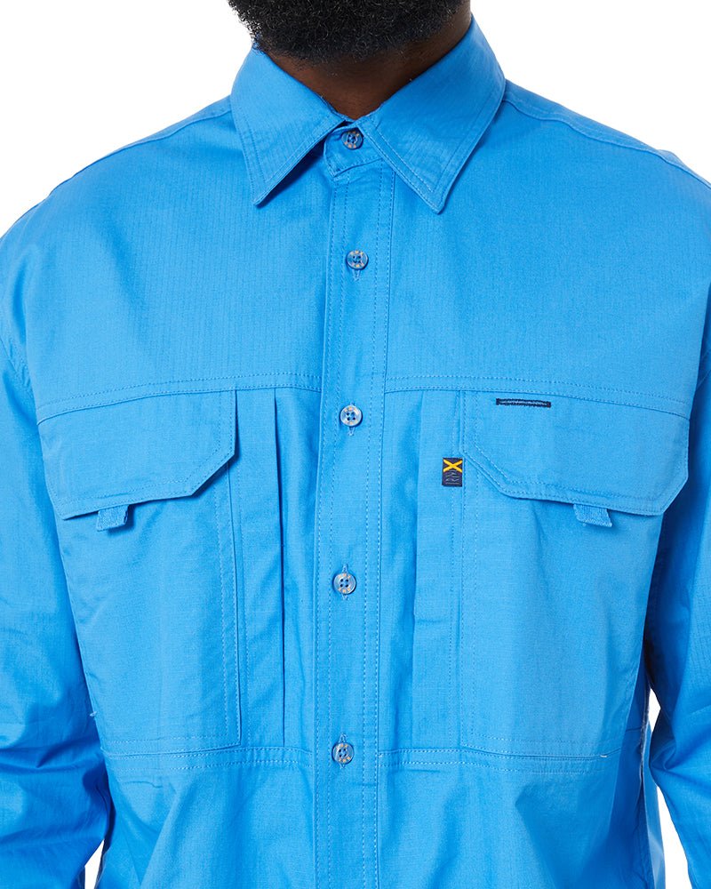 RMX Flexible Fit Utility LS Shirt - Light Blue - AJP Industrial Supplies - ritemate - rmx002 - lightblue - s