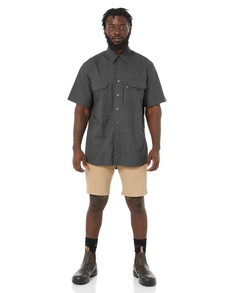 RMX Flexible Fit Utility SS Shirt - Charcoal - AJP Industrial Supplies - ritemate - rmx002s - char - s