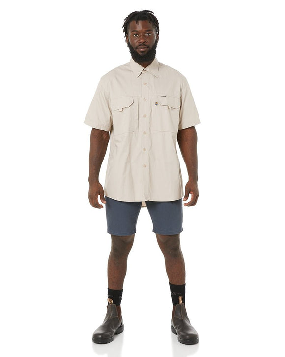 RMX Flexible Fit Utility SS Shirt - Clay - AJP Industrial Supplies - ritemate - rmx002s - clay - s