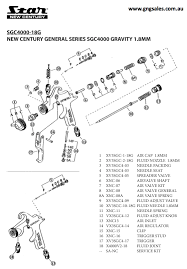 Star New Century SGC4000 General Series Spray Paint Gravity Gun 1.8mm All Purpose - AJP Industrial Supplies - SGC4000 - 18G