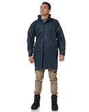 Stretch PU Rain Coat - Navy - AJP Industrial Supplies - bisley - bj6835 - bpct - xs