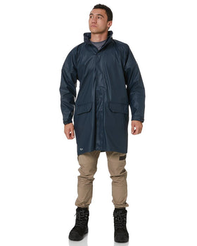 Stretch PU Rain Coat - Navy - AJP Industrial Supplies - bisley - bj6835 - bpct - xs