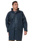 Stretch PU Rain Coat - Navy - AJP Industrial Supplies - bisley - bj6835 - bpct - xs