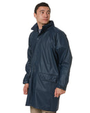 Stretch PU Rain Coat - Navy - AJP Industrial Supplies - bisley - bj6835 - bpct - xs