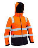 Taped Hi Vis 3 In 1 Soft Shell Jacket - Orange/Navy - AJP Industrial Supplies - bisley - bj6078t - tt05 - s