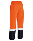 Taped Two Tone Hi Vis Rain Shell Pant - Orange/Navy - AJP Industrial Supplies - bisley - bp6965t - tt05 - xs