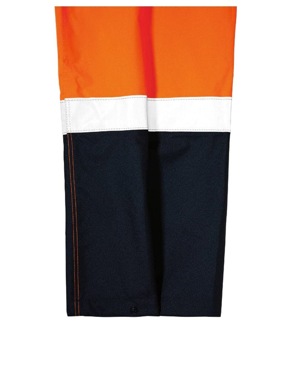 Taped Two Tone Hi Vis Rain Shell Pant - Orange/Navy - AJP Industrial Supplies - bisley - bp6965t - tt05 - xs