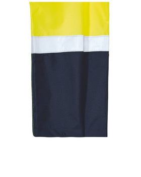 Taped Two Tone Hi Vis Rain Shell Pant - Yellow/Navy - AJP Industrial Supplies - bisley - bp6965t - tt04 - xs