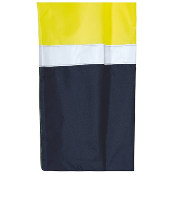 Taped Two Tone Hi Vis Rain Shell Pant - Yellow/Navy - AJP Industrial Supplies - bisley - bp6965t - tt04 - xs