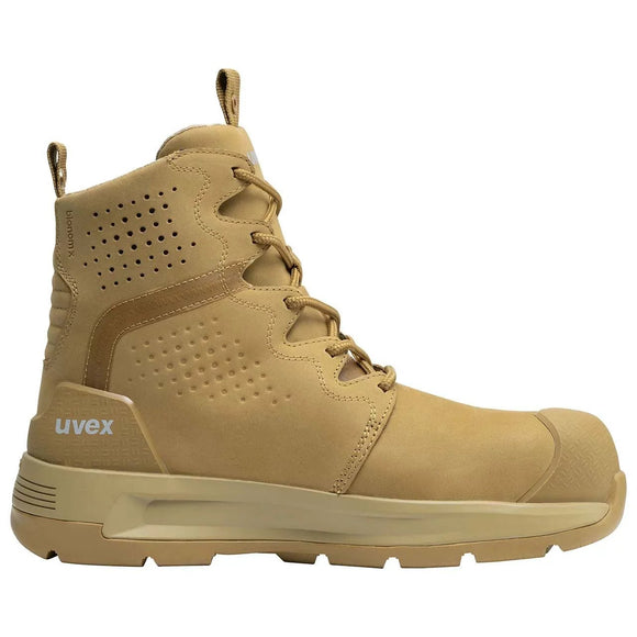 Uvex 3 X - Flow Lace Up Safety Boots (Wheat) - AJP Industrial Supplies - 