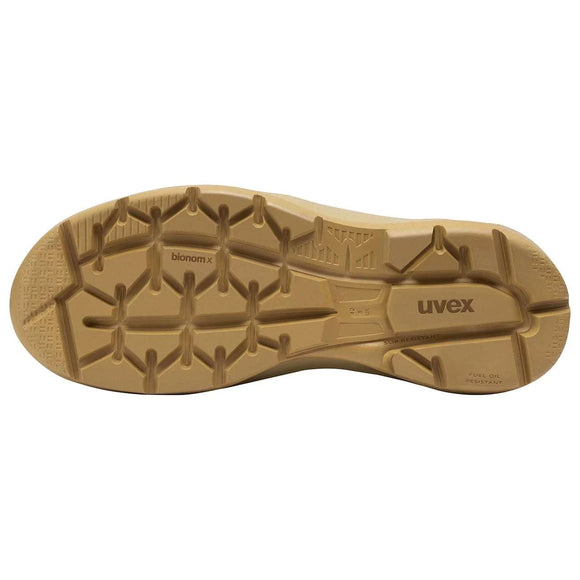 Uvex 3 X - Flow Lace Up Safety Boots (Wheat) - AJP Industrial Supplies - 