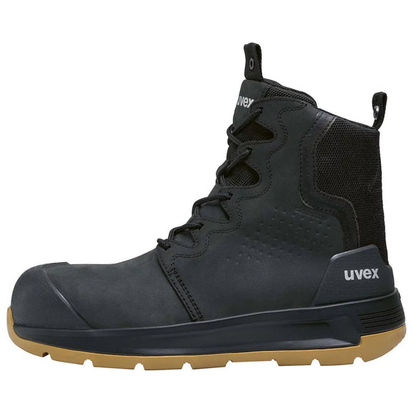 Uvex 3 X - Flow Zip Sided Safety Boots (Black) - AJP Industrial Supplies - 