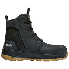 Uvex 3 X - Flow Zip Sided Safety Boots (Black) - AJP Industrial Supplies - 