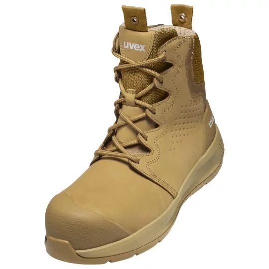 Uvex 3 X - Flow Zip Sided Safety Boots (Wheat) - AJP Industrial Supplies - 