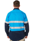 Vented Open Front LW LS Shirt Taped - Blue/Navy - AJP Industrial Supplies - ritemate - rm107v2r - bn - xs
