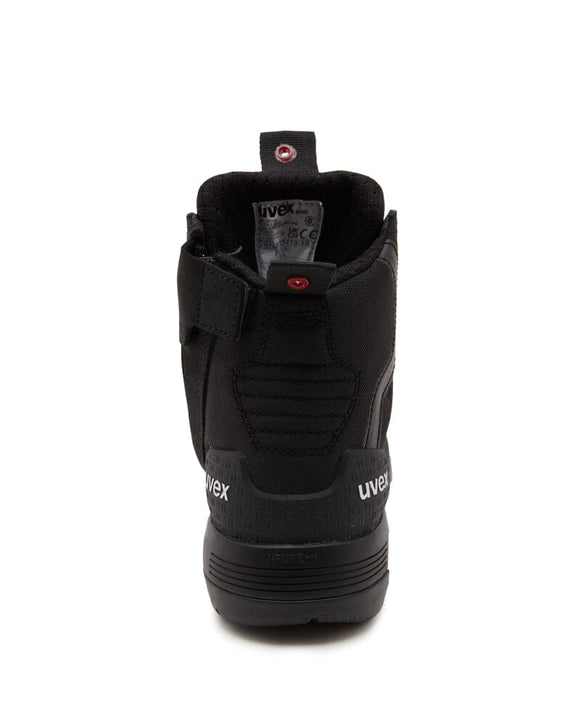 Womens 3 x - flow Zip Side Safety Boot - Black - AJP Industrial Supplies - uvex - 65447 - 6n