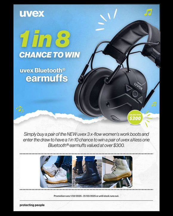 Womens 3 x - flow Zip Side Safety Boot - Black - AJP Industrial Supplies - uvex - 65447 - 6n