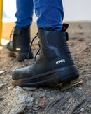 Womens 3 x - flow Zip Side Safety Boot - Black - AJP Industrial Supplies - uvex - 65447 - 6n