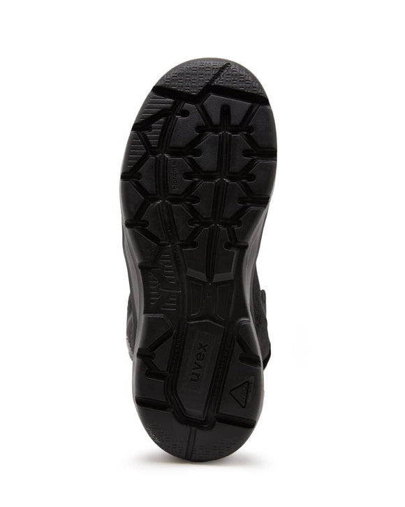 Womens 3 x - flow Zip Side Safety Boot - Black - AJP Industrial Supplies - uvex - 65447 - 6n