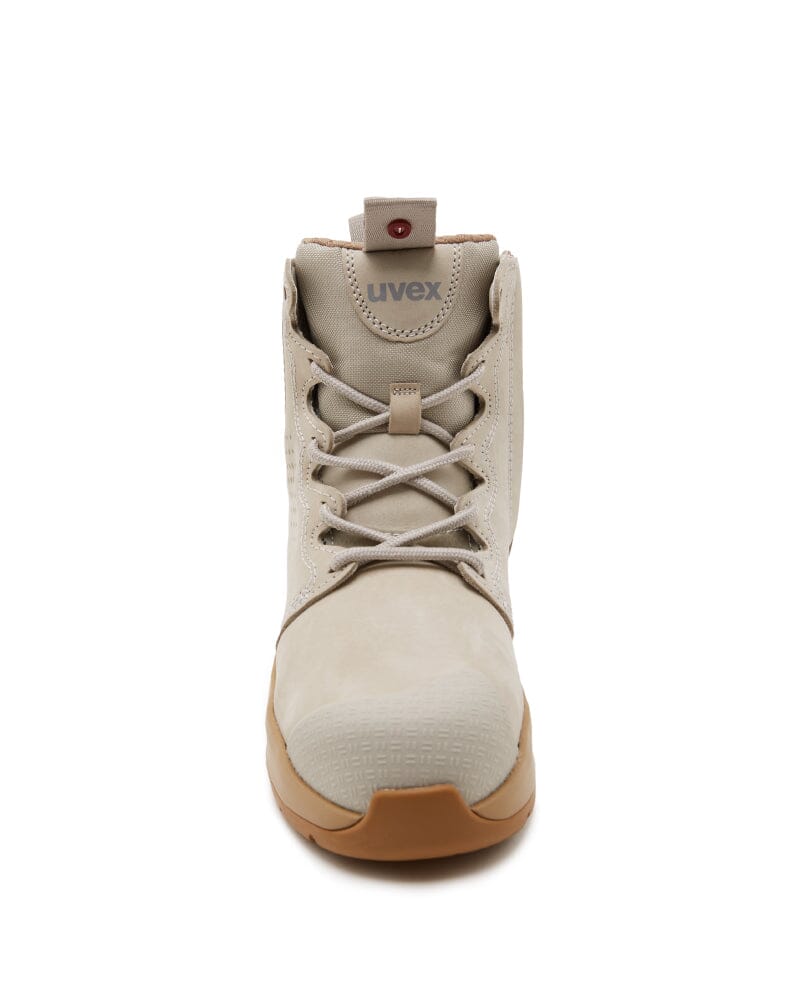 Womens 3 x - flow Zip Side Safety Boot - Cement/Tan - AJP Industrial Supplies - uvex - 65487 - 6n