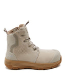 Womens 3 x - flow Zip Side Safety Boot - Cement/Tan - AJP Industrial Supplies - uvex - 65487 - 6n