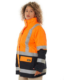 Womens Taped Hi Vis 5 In 1 Rain Jacket - Orange/Navy - AJP Industrial Supplies - bisley - bkl6975 - tt05 - 6