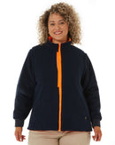 Womens Taped Hi Vis 5 In 1 Rain Jacket - Orange/Navy - AJP Industrial Supplies - bisley - bkl6975 - tt05 - 6