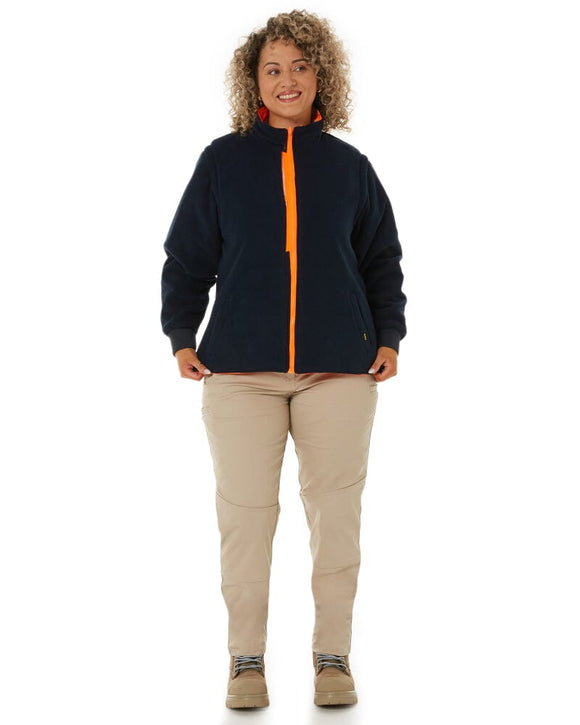 Womens Taped Hi Vis 5 In 1 Rain Jacket - Orange/Navy - AJP Industrial Supplies - bisley - bkl6975 - tt05 - 6