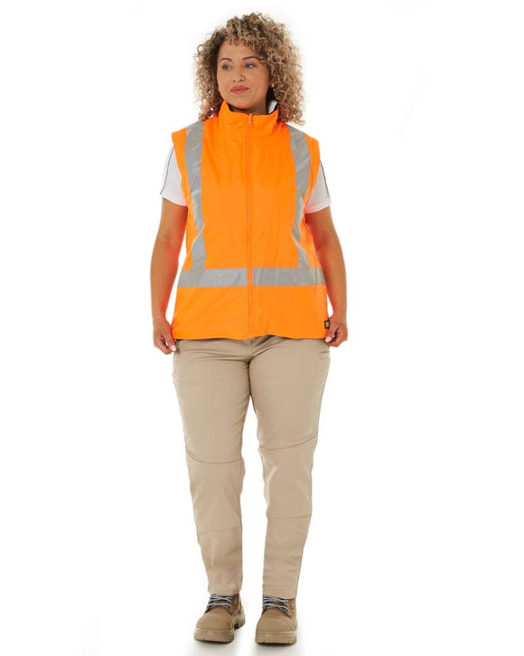 Womens Taped Hi Vis 5 In 1 Rain Jacket - Orange/Navy - AJP Industrial Supplies - bisley - bkl6975 - tt05 - 6