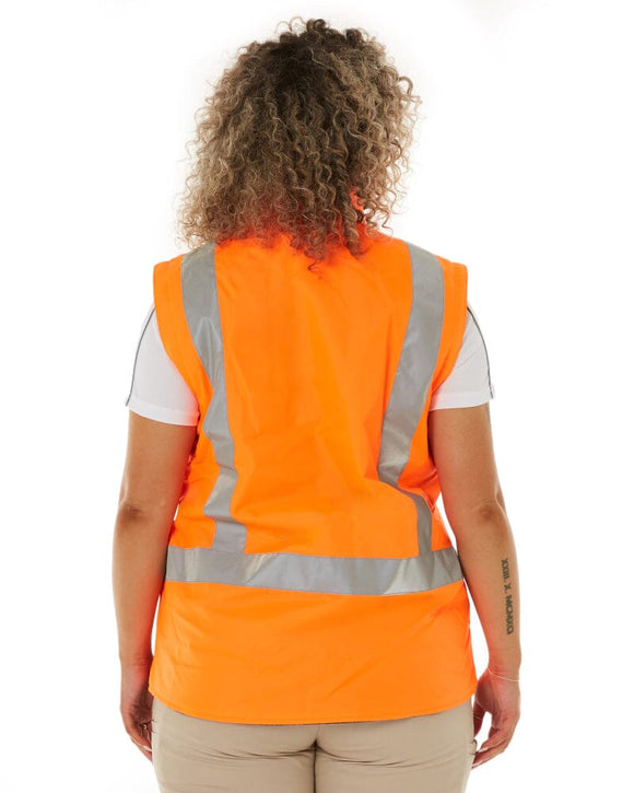 Womens Taped Hi Vis 5 In 1 Rain Jacket - Orange/Navy - AJP Industrial Supplies - bisley - bkl6975 - tt05 - 6