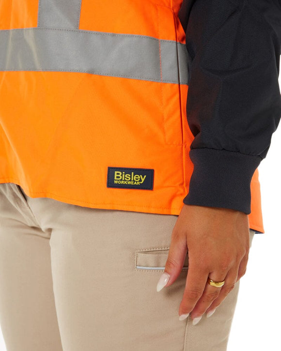 Womens Taped Hi Vis 5 In 1 Rain Jacket - Orange/Navy - AJP Industrial Supplies - bisley - bkl6975 - tt05 - 6