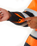 Womens Taped Hi Vis 5 In 1 Rain Jacket - Orange/Navy - AJP Industrial Supplies - bisley - bkl6975 - tt05 - 6