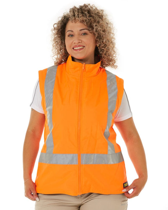 Womens Taped Hi Vis 5 In 1 Rain Jacket - Orange/Navy - AJP Industrial Supplies - bisley - bkl6975 - tt05 - 6